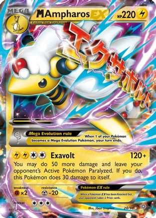 M Ampharos EX - 028/98 - Ultra Rare - Holofoil
