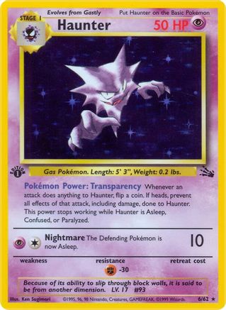 Haunter (6)  - Holo Rare - Unlimited Holofoil