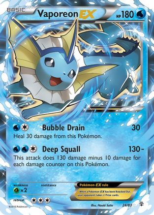 Vaporeon EX - 024/83 - Ultra Rare - Holofoil