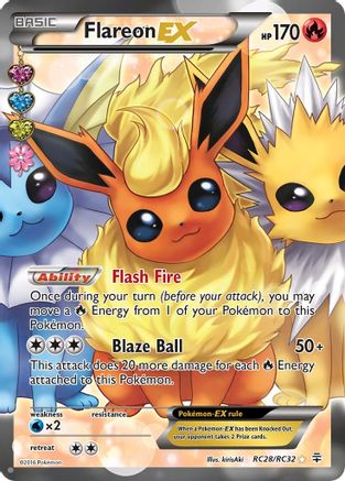 Flareon EX (Full Art) - RC28/RC32 - Ultra Rare - Holofoil