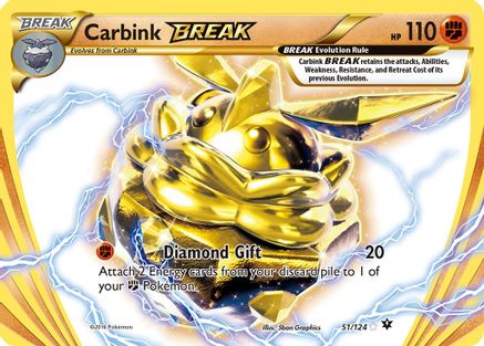 Carbink BREAK - 051/124 - Rare BREAK - Holofoil
