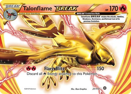 Talonflame BREAK - 021/114 - Rare BREAK - Holofoil
