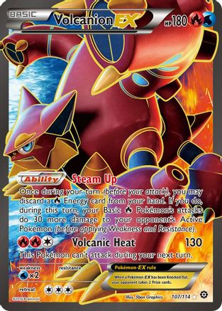 Volcanion EX (Full Art) - 107/114 - Ultra Rare - Holofoil