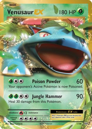 Venusaur EX - 001/108 - Ultra Rare - Holofoil