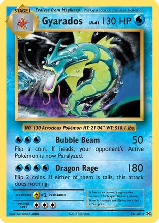 Gyarados - 034/108 - Holo Rare - Reverse Holofoil