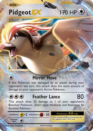 Pidgeot EX - 064/108 - Ultra Rare - Holofoil