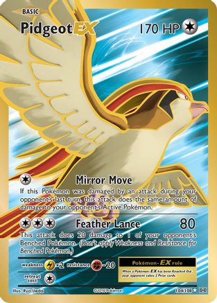 Pidgeot EX (Full Art) - 104/108 - Ultra Rare - Holofoil