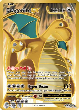 Dragonite EX (Full Art) - 106/108 - Ultra Rare - Holofoil