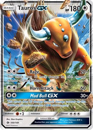 Tauros GX - 100/149 - Ultra Rare - Holofoil
