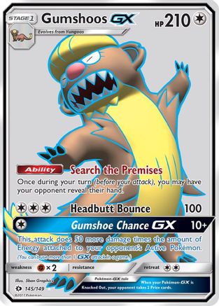 Gumshoos GX (Full Art) - 145/149 - Ultra Rare - Holofoil