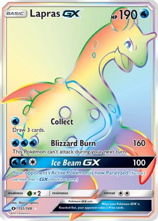 Lapras GX (Secret) - 151/149 - Secret Rare - Holofoil