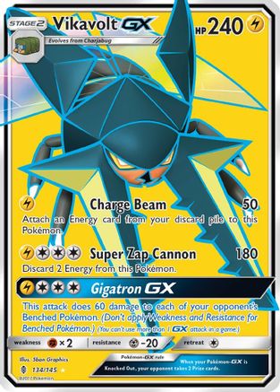 Vikavolt GX (Full Art) - 134/145 - Ultra Rare - Holofoil