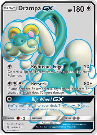Drampa GX (Full Art) - 142/145 - Ultra Rare - Holofoil