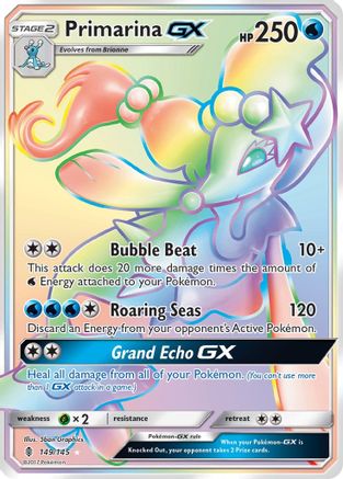 Primarina GX (Secret) - 149/145 - Secret Rare - Holofoil