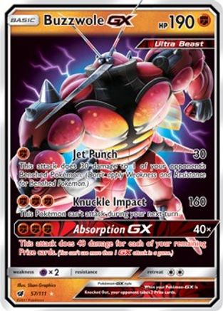 Buzzwole GX - 057/111 - Ultra Rare - Holofoil