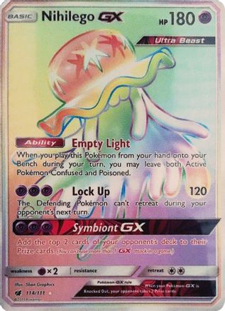 Nihilego GX (Secret) - 114/111 - Secret Rare - Holofoil