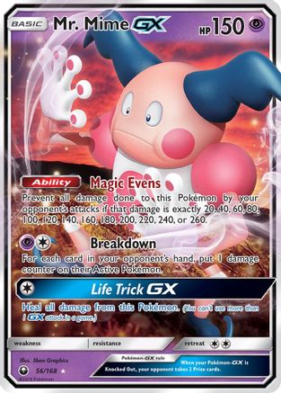 Mr. Mime GX - 056/168 - Ultra Rare - Holofoil