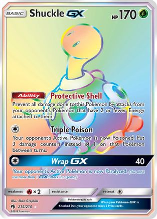 Shuckle GX (Secret) - 215/214 - Secret Rare - Holofoil