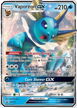 Vaporeon GX - SM172  - Promo - Holofoil