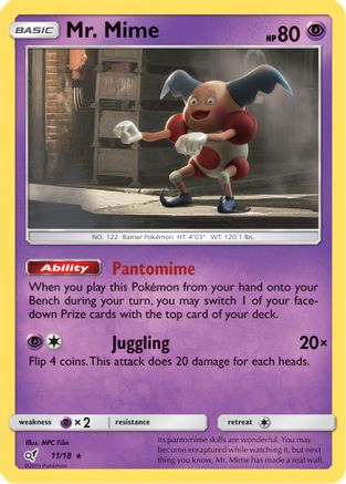 Mr. Mime - 011/18 - Rare - Holofoil