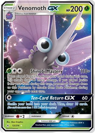 Venomoth GX - 012/214 - Ultra Rare - Holofoil