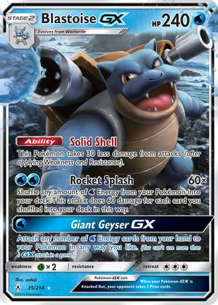 Blastoise GX - 035/214 - Ultra Rare - Holofoil