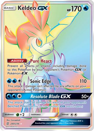 Keldeo GX (Secret) - 240/236 - Secret Rare - Holofoil