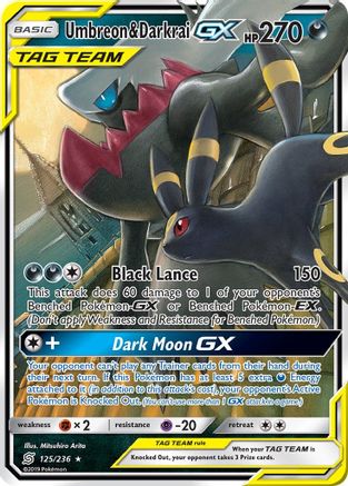 Umbreon & Darkrai GX - 125/236 - Ultra Rare - Holofoil