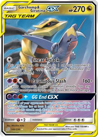Garchomp & Giratina GX - 146/236 - Ultra Rare - Holofoil