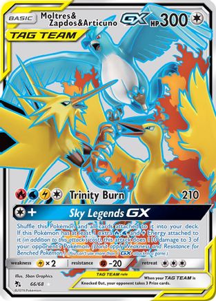 Moltres & Zapdos & Articuno GX (Full Art) - 066/68 - Ultra Rare - Holofoil