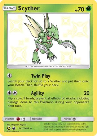Scyther - SV1/SV94 - Shiny Holo Rare - Holofoil