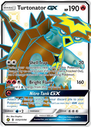 Turtonator GX - SV52/SV94 - Shiny Holo Rare - Holofoil