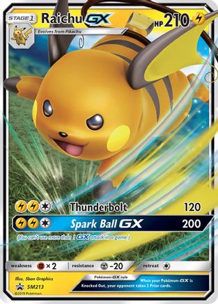Raichu GX - SM213  - Promo - Holofoil