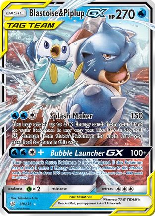 Blastoise & Piplup GX - 038/236 - Ultra Rare - Holofoil