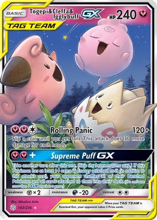Togepi & Mélo & Toudoudou GX - 143/236 - Ultra Rare - Holofoil
