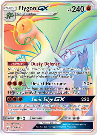 Flygon GX (Secret) - 256/236 - Secret Rare - Holofoil