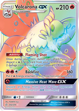 Volcarona GX (Secret) - 252/236 - Secret Rare - Holofoil