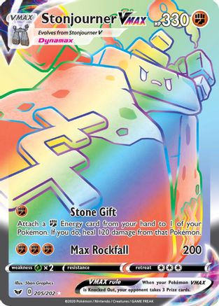 Stonjourner VMAX (Secret) - 205/202 - Secret Rare - Holofoil