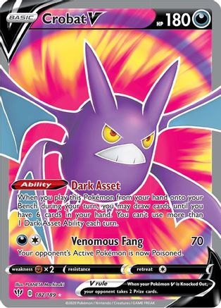 Crobat V (Full Art) - 182/189 - Ultra Rare - Holofoil