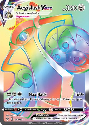 Aegislash VMAX (Secret) - 190/185 - Secret Rare - Holofoil