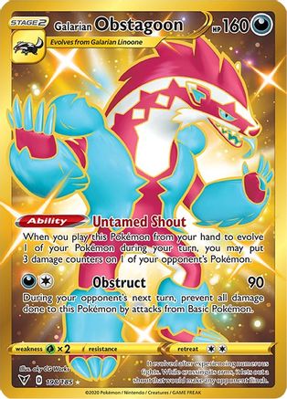Galarian Obstagoon (Secret) - 198/185 - Secret Rare - Holofoil