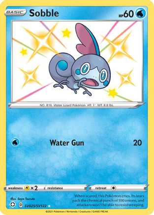 Sobble - SV025/SV122 - Shiny Holo Rare - Holofoil