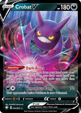 Crobat V - 044/72 - Ultra Rare - Holofoil