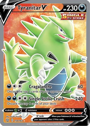 Tyranitar V (Full Art) - 154/163 - Ultra Rare - Holofoil