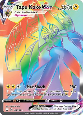 Tapu Koko VMAX (Secret) - 166/163 - Secret Rare - Holofoil