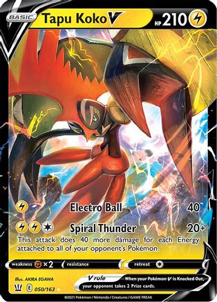 Tapu Koko V - 050/163 - Ultra Rare - Holofoil