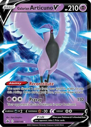 Galarian Articuno V - 058/198 - Ultra Rare - Holofoil