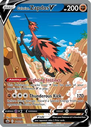 Galarian Zapdos V (Alternate Full Art) - 174/198 - Ultra Rare - Holofoil