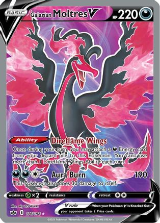 Galarian Moltres V (Full Art) - 176/198 - Ultra Rare - Holofoil