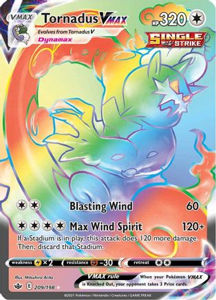 Tornadus VMAX (Secret) - 209/198 - Secret Rare - Holofoil